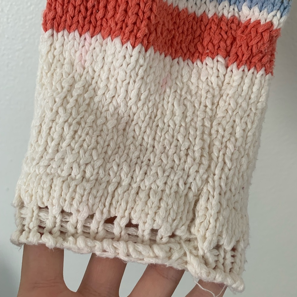 FOREVER 21 | Retro Striped Cropped Knit Sweater - Picture 5 of 7